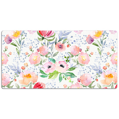 Bureau onderlegger Pastels bloemen