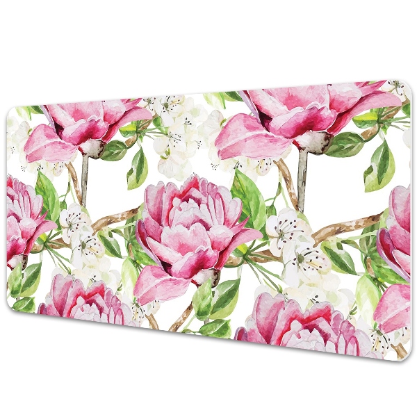 Onderlegger bureau Roze peonies