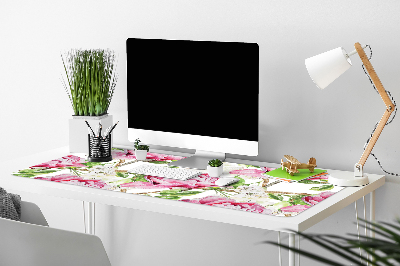 Onderlegger bureau Roze peonies