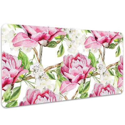 Onderlegger bureau Roze peonies