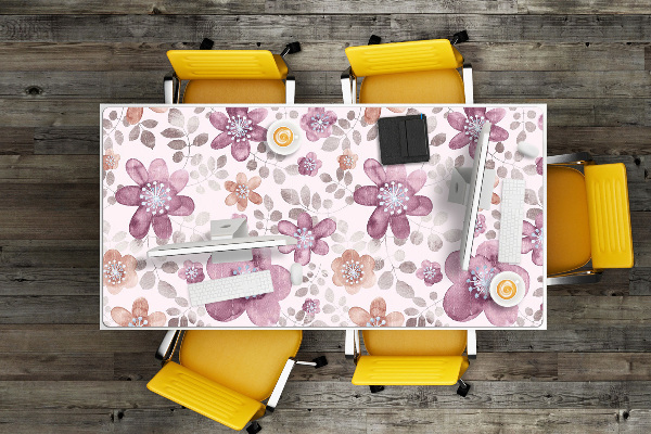 Bureaumat Roze bloemen