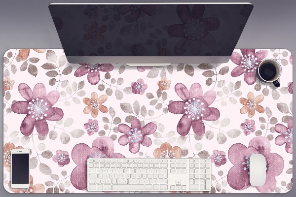Bureaumat Roze bloemen