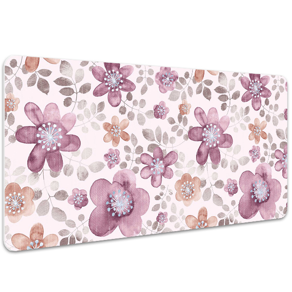 Bureaumat Roze bloemen