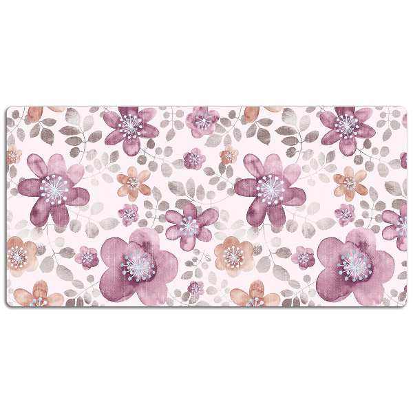 Bureaumat Roze bloemen