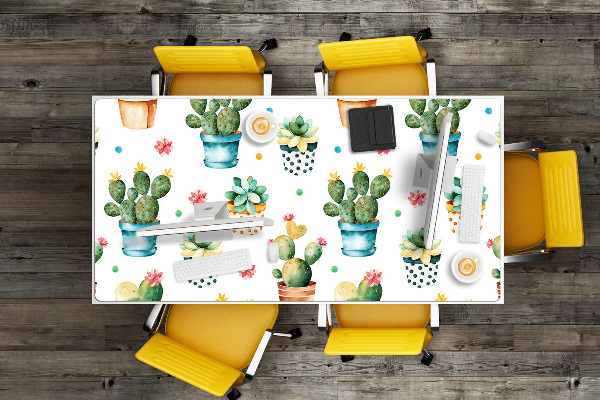 Bureau onderlegger Geschilderde cactus