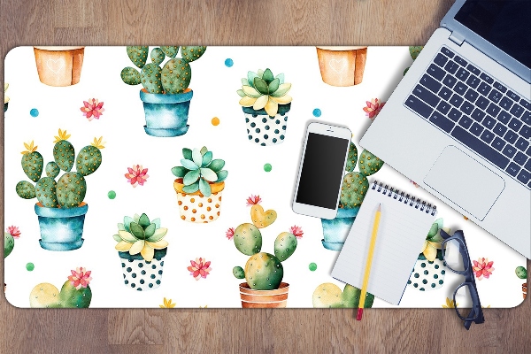 Bureau onderlegger Geschilderde cactus