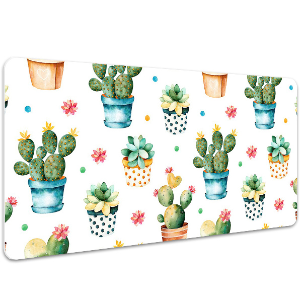 Bureau onderlegger Geschilderde cactus