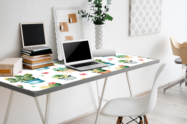 Bureau onderlegger Geschilderde cactus