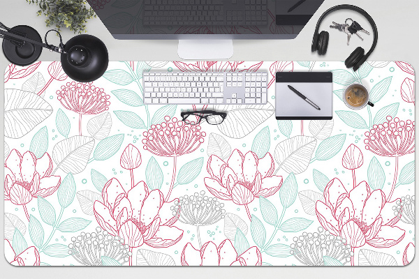 Bureau onderlegger Bloemencontouren