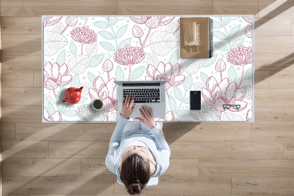 Bureau onderlegger Bloemencontouren