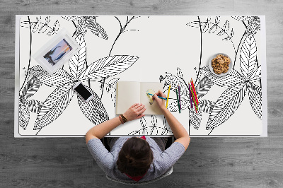 Bureau onderlegger Doodle -bloemen