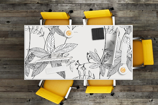 Bureau onderlegger Doodle -bloemen