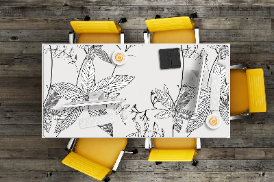 Bureau onderlegger Doodle -bloemen