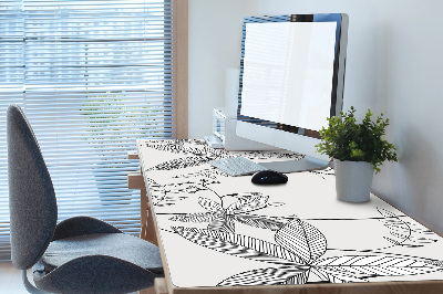 Bureau onderlegger Doodle -bloemen