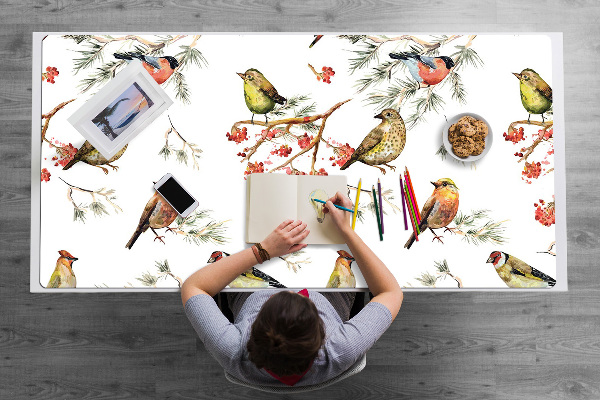 Onderlegger bureau Vogels op de tak