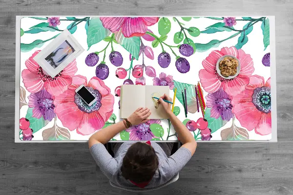 Bureaumat Bloemen en bessen