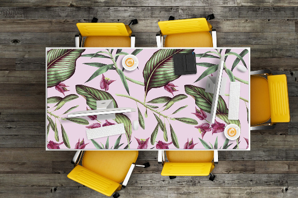Bureau onderlegger Roze bloemen