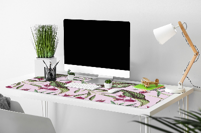 Bureau onderlegger Roze bloemen