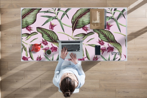 Bureau onderlegger Roze bloemen