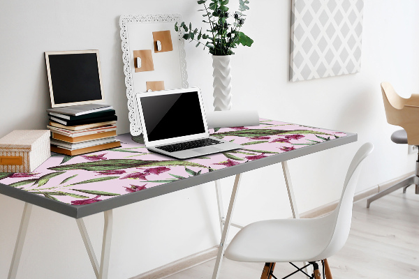 Bureau onderlegger Roze bloemen