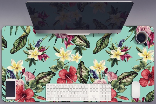 Bureau onderlegger Bladeren en bloemen