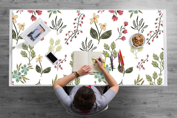 Onderlegger bureau Bessen en bloemen
