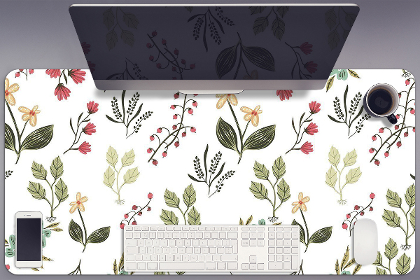 Onderlegger bureau Bessen en bloemen
