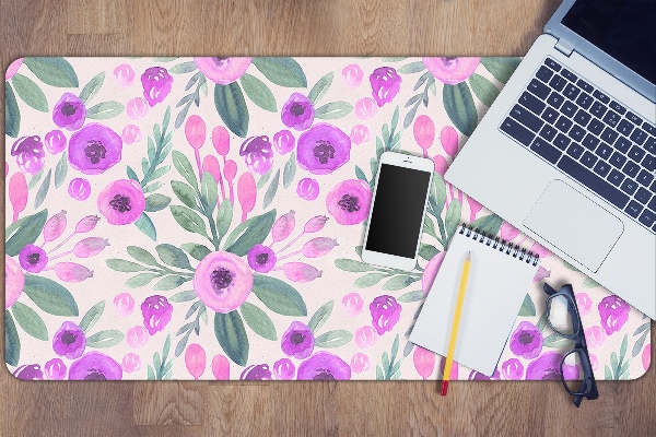 Onderlegger bureau Bloemenpatroon