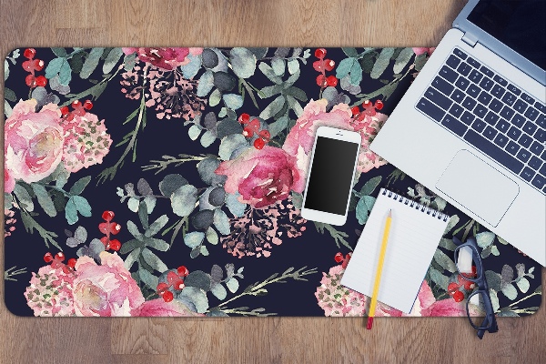 Onderlegger bureau Bloemen en bladeren