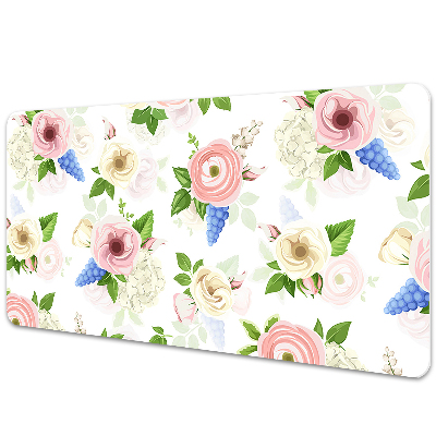 Bureau mat Getrokken bloemen