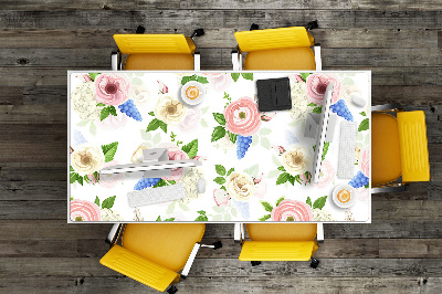 Bureau mat Getrokken bloemen