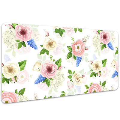 Bureau mat Getrokken bloemen