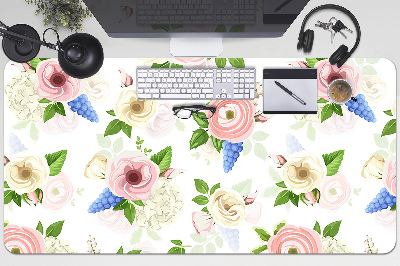 Bureau mat Getrokken bloemen