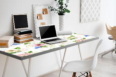 Bureau mat Getrokken bloemen