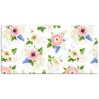 Bureau mat Getrokken bloemen