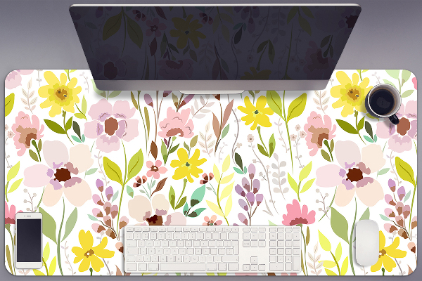 Bureau onderlegger Kleurrijke bloemen