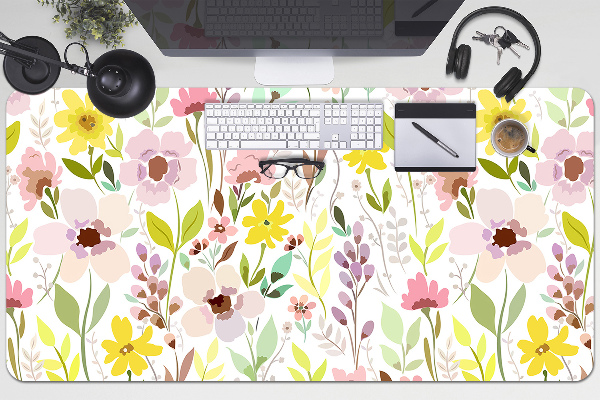 Bureau onderlegger Kleurrijke bloemen
