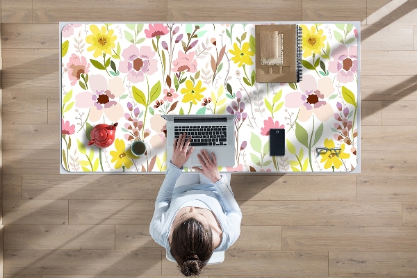 Bureau onderlegger Kleurrijke bloemen