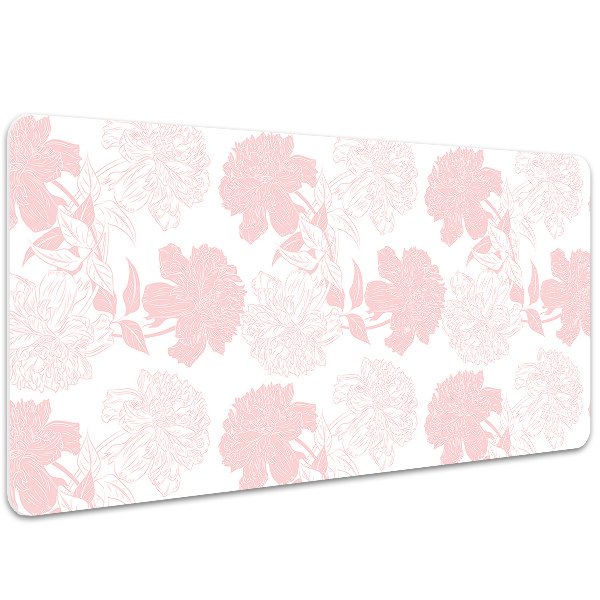 Bureaumat Roze bloemen