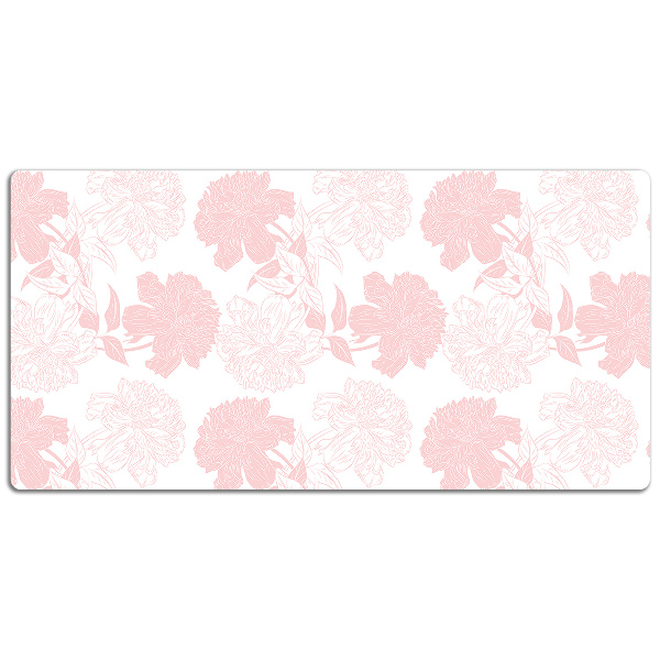 Bureaumat Roze bloemen