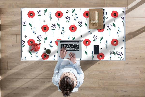 Bureau onderlegger Rood veld van papavers