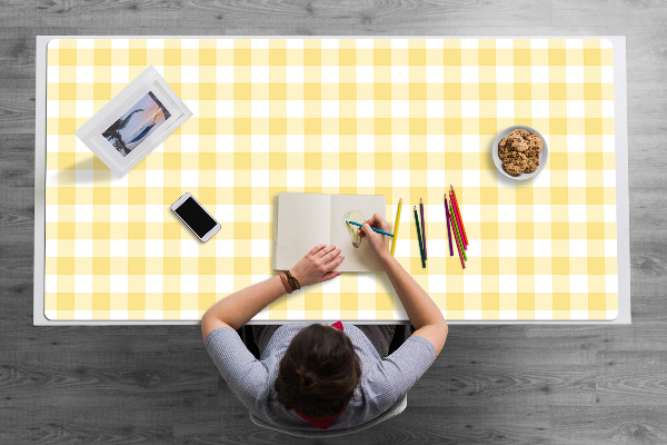 Bureau mat Gele grille