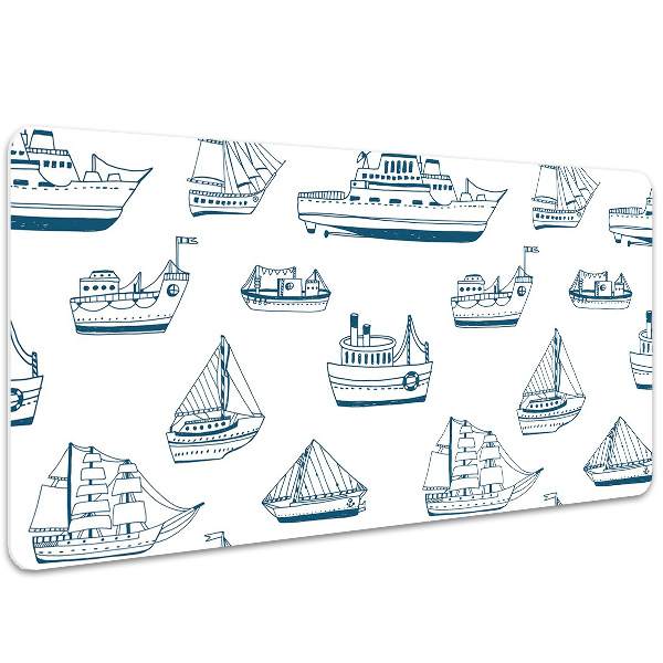 Bureau mat Blauwe schepen