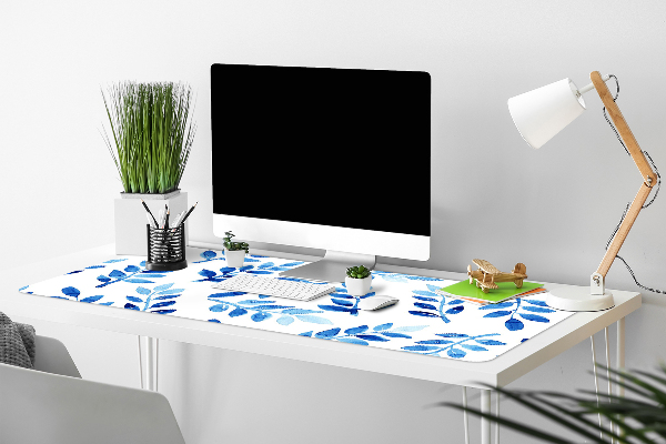 Bureau onderlegger Blauwe waterverf