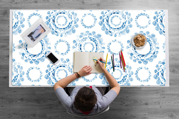 Bureau onderlegger Blauwe wielen