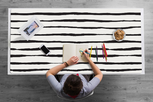 Bureau mat Zwarte lijnen