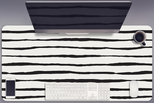 Bureau mat Zwarte lijnen