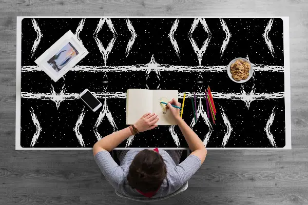 Bureau mat Zwarte abstractie