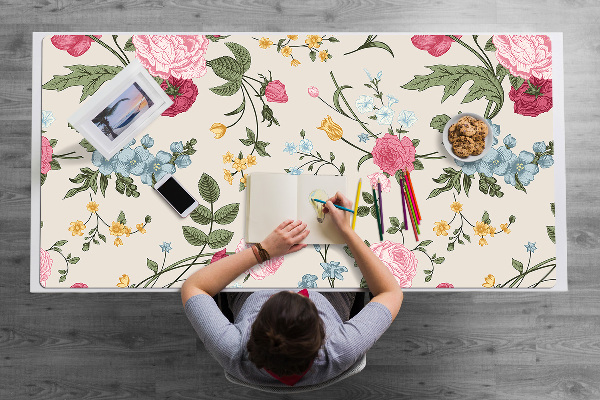 Bureau onderlegger Kleurrijke bloemen