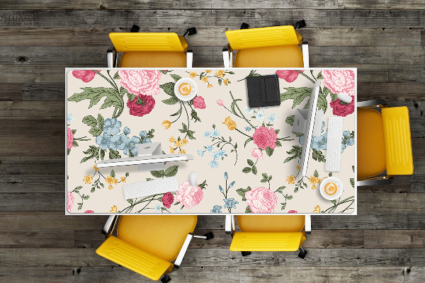 Bureau onderlegger Kleurrijke bloemen